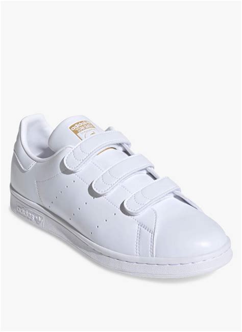 adidas stan smith weiß gold klettverschluss|Weiss .